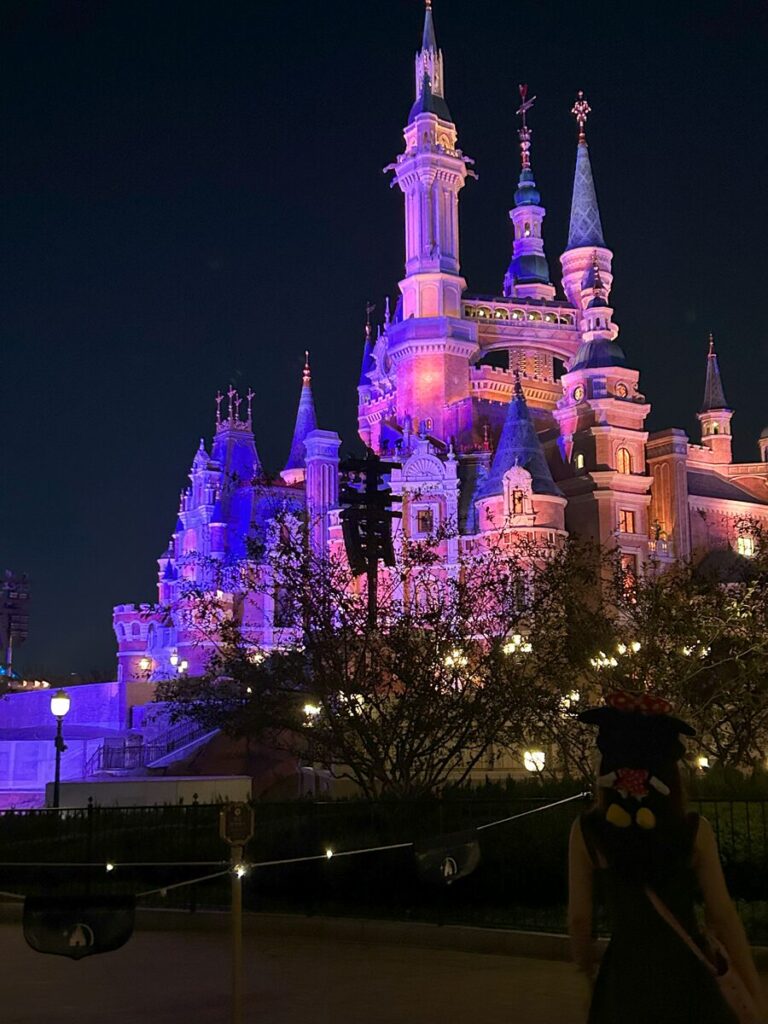 上海ディズニーランドお城夜景