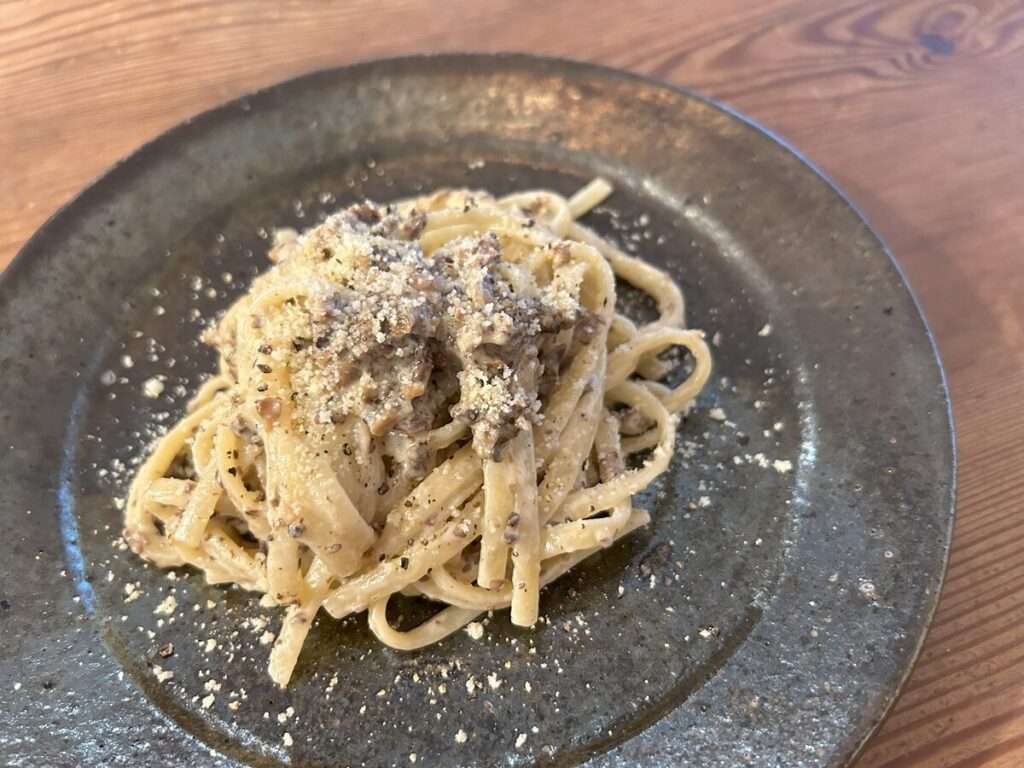 マッシュルームのクリームパスタ