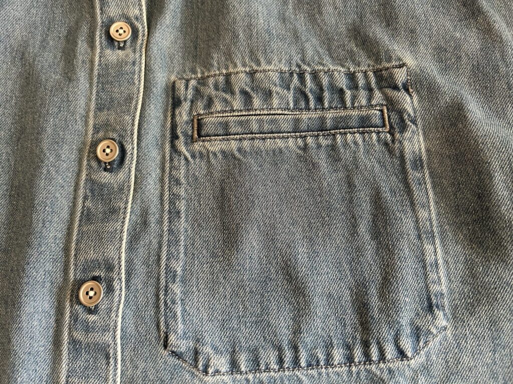 デニムシャツ 胸ポケット