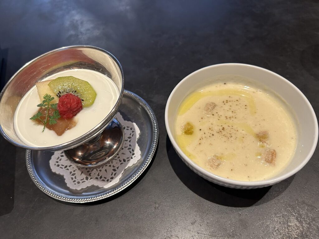 スープとヨーグルト