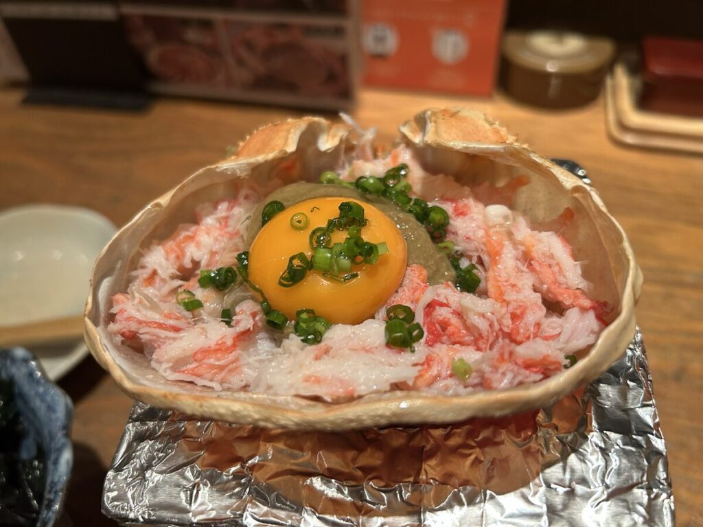 かに味噌 甲羅焼き