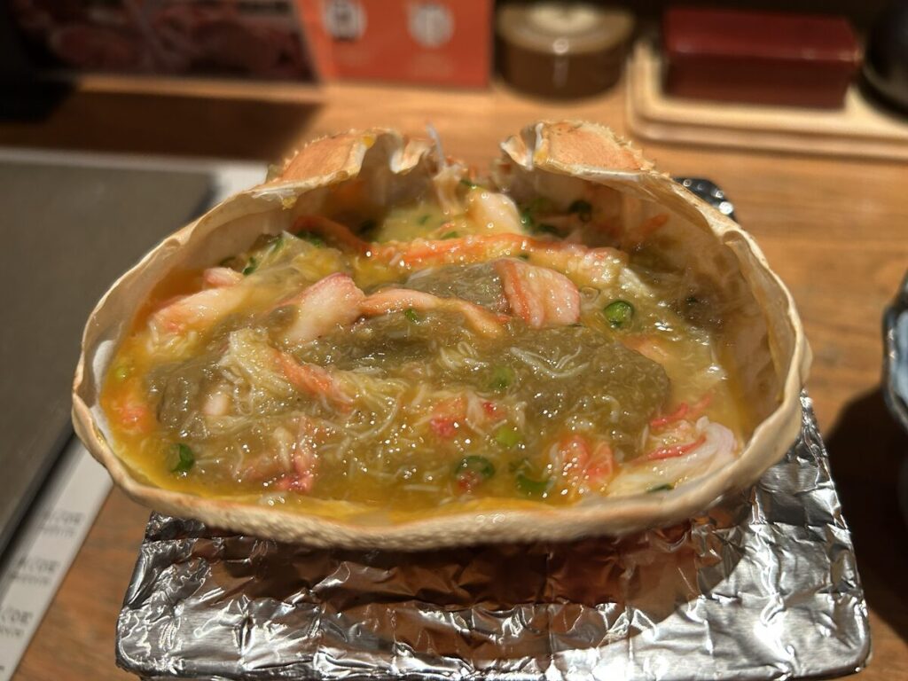 かに味噌 甲羅焼き
