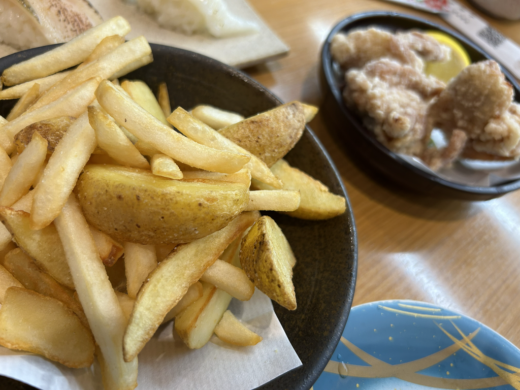 ポテトフライと鶏唐揚げ