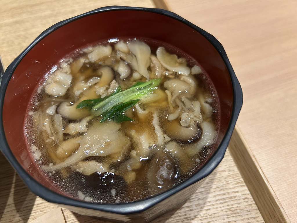 豚バラ肉と茸のつけ汁
